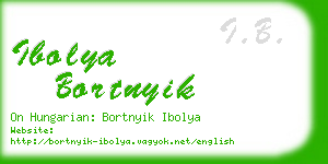 ibolya bortnyik business card